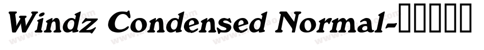 Windz Condensed Normal字体转换